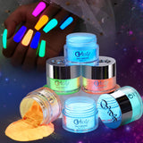 Nail Dip Powder Kit with 12 Neon Colors (Glow in The Dark) for Dipping System Manicure Arts,Not Includes Dip Liquid Base Top Coat and Activator G6606