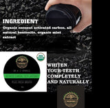 Activated Charcoal Teeth Whitening Powder Bundle With FREE Eco Friendly Bamboo TOOTHBRUSH Kit Active Fresh Mint Breath Stops Bad Breath Removes Stains Blk Wow Sparkle