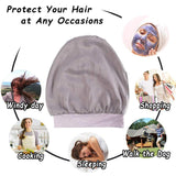 DABERVICH Satin Silk Lined Sleep Cap for Frizzy Hair Women