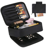 DIMJ Makeup bag and Jewelry Bag, 2 in 1 Travel Makeup Bag Organizer with Compartments Portable Waterproof Storage Case for Cosmetics Brushes Necklaces Earrings Bracelets Toiletry