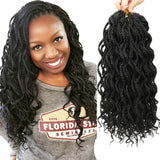 18 Inch Goddess Box Braids Crochet Braids Hair with Full Curly Braids Synthetic Kanekalon Fiber Braiding Hair 5Packs/Lot