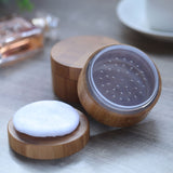 Frienda 30 ml Empty Loose Powder Container Bamboo Cosmetic Make-up Loose Powder Box Case Holder with Sifter Lids and Powder Puff