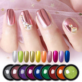 16 Jars Chrome Nail Powder Metallic Nail Art Powder, Mirror Effect Manicure Pigment Laser Synthetic Resin Powder 16Colors Nail Powders Manicure Art Decoration with Eyeshadow Sticks – Never Peel off