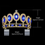 DcZeRong Crystal Tiara Rhinestone Crown Gold Princess Queen Birthday Prom Pageant Diamond Tiaras