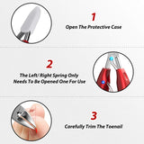 Kaasage Professional Toenail Clippers, Large Opening Double Spare Spring Design, Suitable for Thick Nails and Ingrown Nail Clippers for Everyone and Elderly.