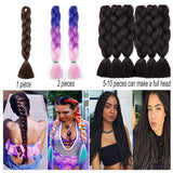 Jumbo Braids Hair Extensions Afro Twist Braids Kanekalon Jumbo Braiding Box Braid Crochet Hair Synthetic Braiding Hair 24 Inch 100G/Bundle - 3 Bundle Dark green