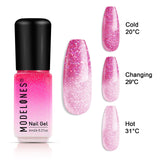 Modelones Gel Nail Kit Gel Nail Polish Kit with 48W U V/LED Light - 7 Colors Pink Series Gel Nail Polish Set, Stater Kit for Gel Manicure Beginner Nail Art Lover, Fashion Packaging for Gift Set