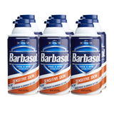 Barbasol Sensitive Skin Thick and Rich Shaving Cream for Men, 10 oz., Pack of 6