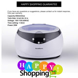 Ultrasonic Jewelry Cleaner 650ml Digital Quiet 40kHz High Frequency Touch Control for Jewels Watch Band