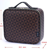 Travel Makeup Train MAKE UP Case Makeup Cosmetic Case Organizer Portable Artist Storage Bag with Adjustable Dividers for Cosmetics Makeup Brushes Toiletry Jewelry Digital Accessories