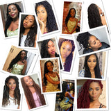 Faux locs crochet hair 18 inch, goddess locs, crochet hair for black women, nu locs extensions, Kanekalon Synthetic, Low Temperature Heat Resistant, Pre looped Hair nu 6Pcs- TBUG