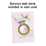 Bridesmaid Proposal Cards with Bath Bombs | Bridesmaids Proposal Gifts | Bridesmaid Card Pack | Will You be My Bridesmaid | Ring Style (10 Pack)