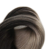 Full Shine Clip in Extensions Remy Hair 18 Inch Human Hair Clip in Color 1B Fading to Color 18 Blonde Balayage Remy Hair Clip Extensions 10 Pcs 120 Gram Dip Dyed Extensions
