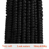3 Pack Spring Twist Crochet Braiding Hair 8 Inch Bomb Twist Crochet Braids Ombre Colors Afro Curly Braids Fluffy Synthetic Braids Hair Extensions 30 Strands 110g/Pack (8inches,1B)