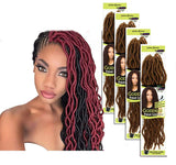4 Packs of Urban Beauty NaturAll Goddess Faux Locks 18" Long Crochet Hair (30)