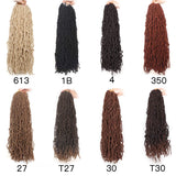 24 Inch 6 Packs Blonde Nu Faux Locs Crochet Braids Hair 21 Strands Synthetic Hair Pre-Looped Crochet Braids Knotless Style Most Natural African Roots Soft Locs Hair Extensions (24 Inch, 613#)