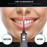 Water Dental Flosser Professional with 4 Jet Tips, Rechargeable Dental Flosser with 3 Modes Anti Leakage Design, Water Jet Teeth Cleaner Ideal for Adults & Kids Use at Home and Travel (Black)