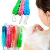 3 Mesh Sponge Braided Back Rope Scrubber Bath Shower Spa Exfoliating Body Brush