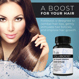 Tricho: Folliboost Hair Growth Vitamins - with Biotin, Vitamin C, Zinc, and Vitamin B12-30 Day Supply - Promotes Thicker & Healthier Hair Growth - Natural Hair Care Formula - Made in The USA