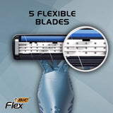 BIC Flex 3 Men's 3-Blade Disposable Razor, 10 Count