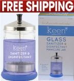 Keen Essentials Manicure Supplies Glass Jar for Styling Salon Barber Shop or Styling Station 21 OZ