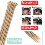 20 Inch Dreadlocks Hair Extensions African Faux Locs Crochet Twist Hair Reggae Hipple Braids Style 5pcs/Pack Medium Brown