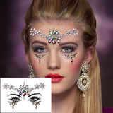 10Sets Halloween Mermaid Festival Face Jewels Rave Face Gems Glitter Festival Body Jewels Sticker Glitter Face Rhinestone eye Stickers Temporary tattoos Glitter Rave & Party Accessories
