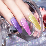 HOMOST Poly Nail Gel Kit, Glitter PolyGel Nail Extension Kit, 8 Colors Nail Builder Gel Extension Kit, With Base Coat Glossy Matte Top Coat