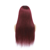 Seelaak 10A Ombre Wine Red 99j Straight Headband Wig 20 Inch 180% Density None Lace Front Wigs Silky Straight Machine Made Headband Wig for Black Women