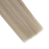 RUNATURE Highlight Blonde Hair Weft Highlight Blonde Mix Extensions 20inches Natural Highlight Blonde Bundle Extensions 100g