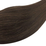 Komorebi Clip in Human Hair Extensions Thick and Straight Hair Drkest Brown Color Real Human Hair Extensions Clip on 20inchs 7pcs/85g