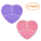 Silicone Makeup Brush Cleaner, Cleaning Mat with Color Removal Sponge Easily Clean Brushes or Switch Cosmetic Brush Color