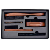 Murai Beard Kit for Men GMK2S Mens Beard Grooming Kit - Military Hair Brush, Oval Beard Club Brush, Pocket Sized Travel Beard Brush, Wood Beard Comb, and Hairbrush Cleaner