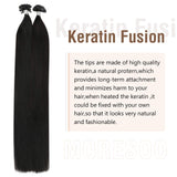 Moresoo Keratin Hair Extensions 18 Inch U Tip Hair Extensions Real Hair Pre Bonded Extensions Remy Soft Hair Color #1B Off Black Keratin Utip Extensions 100% Real Human Hair Extensions 50s 50g