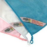 MojaWorks Microfiber Face Cloth Cleaning - Heavy Duty Stitching, Dual Purpose, Ultra Dense, Exfoliate Skin, Cleanse Pores - Easily Remove Makeup Dead Skin Cells - 3 Pack Measures 12" x12" (Variety)