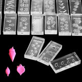 30 Style Durable 3D Acrylic Mold for Nail Art DIY Decoration Design Silicone