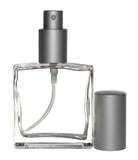 Riverrun Large Perfume Cologne Atomizer Empty Glass Bottle Matte Silver Sprayer 3.4 oz 100ml (1 Bottle)