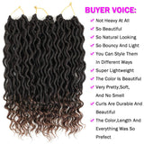 Lihui Goddess Locs Crochet Hair For Black Women 14 Inch Faux Locks Crochet Hair Braids Soft Goddess Faux Locks Crochet Hair Pre Looped Crochet Faux Locks Hair Extension (14inch, 1B/30, 6Packs)