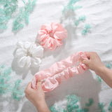 Bridesmaid Scrunchie 6 Pack Hair Ties For Bridal Party Gifts, Bachelorette Party Favors Bridesmaid Proposal Gifts To Have and To Hold Your Hair Back(1Pcs White 5 Pcs Champange)
