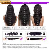 VRVOGUE Brazilian Deep Wave 3 Bundles 100% Human Hair 7A+ Unprocessed Natural Color Brazilian Virgin Hair Extensions (8 8 8)