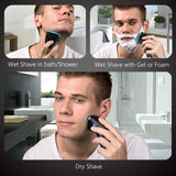 Electric Shaver Razor for Men, MAX-T Quick Charge Rotary Shaver with Pop Up Trimmer, Wet Dry IPX7 Waterproof