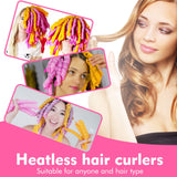 Hair Curlers 36 Pieces Spiral Curls Hair Rollers No Heat Hair Curls Styling Kit Magic Hair Roller with 2 Pieces Styling Hooks for Extra Long Hair Most Kinds of Hairstyles (17.7"/45cm)