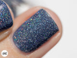 ILNP Industrial Park - Neutral Denim Blue Holographic Sheer Jelly Nail Polish