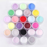 24 Colors Acrylic Powders Set, Popular Nail Art Colors Nail Powder 24pcs, DIY Starter Kit Nail Extension Powders