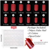 744 Pcs Short Square Press on Nails Square Full Cover Fake Nail Medium Press on Nails Solid Color Acrylic Fake Fingernail Tip Kit with 120 Piece Nail Adhesive Tabs for Girls Women Nail Art Decoration…