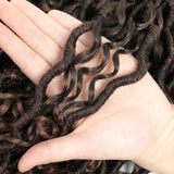 6 Packs Neo-Goddess Locs Crochet Hair 14 Inch Boho Hippie Locs With More Small curls Bohemia Fauxs Locs(14inch,T1B/30)