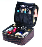 Travel Makeup Train MAKE UP Case Makeup Cosmetic Case Organizer Portable Artist Storage Bag with Adjustable Dividers for Cosmetics Makeup Brushes Toiletry Jewelry Digital Accessories
