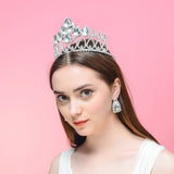 DcZeRong Crystal Rhinestone Tiara Crowns Adult Women Birthday Pageant Prom Queen Princess Silver Crown