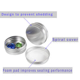 KKDAO 1 oz 30 Pack Aluminum Tin Cans Empty Containers Screw Top Round Metal Cans with Screw Lids for Cosmetic,Candle,Spices, Candy, Coffee Beans, DIY, Earrings, Rings, Tea or Gift