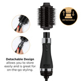 Hot Tools Professional Black Gold Detachable One-Step Volumizer and Hair Dryer, 2.8" Regular Barrel